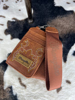 Wrangler Boot Stitch Keychain Coin & Card Holder
