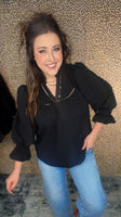 Wild Harvest Blouse - Black
