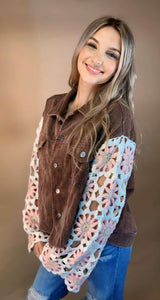 Boho Blossom Corduroy Jacket