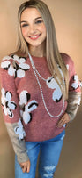 Jaquard Flower Sweater
