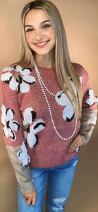 Jaquard Flower Sweater