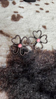 Pink Clover Bloom Earrings
