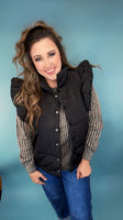 All About The Ruffle Puffer Vest
