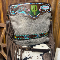 Crown Hand-Tooled Bag