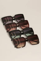 Tinted Lenses Square Sunglasses for Women: 12 ASSORTED COLOR / One Size
