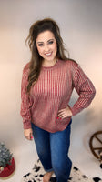 The Emery Sweater Top - Red

