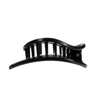 Jet Black | Large | Flat Circle Hair Clip
