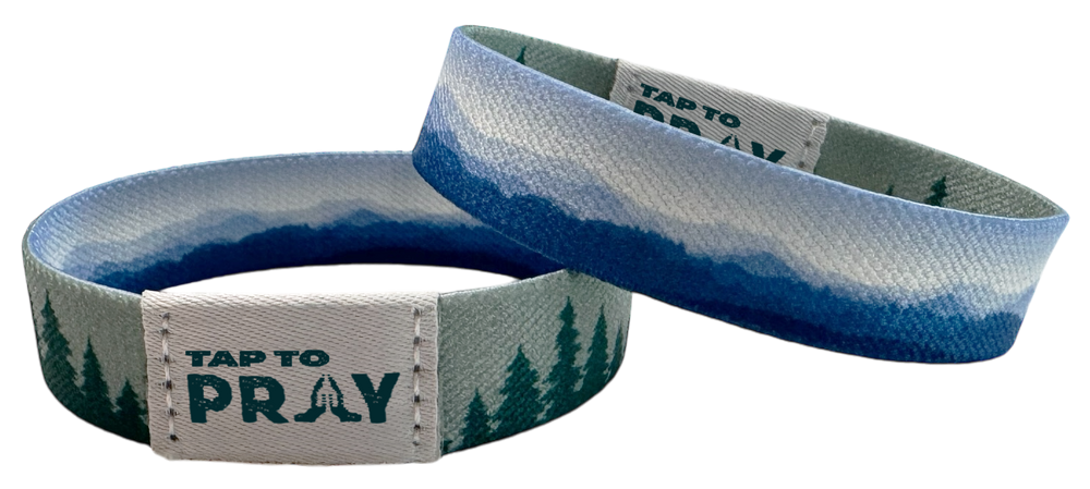 Tap To Pray Wristbands - Blue Mountains & Green Forests