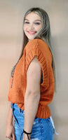 Layered Up Sweater Top - Rust
