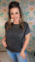 Midnight Ease Acid Wash Top
