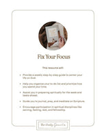 Fix Your Focus - A 52-Week Guide to Help You Put God First
