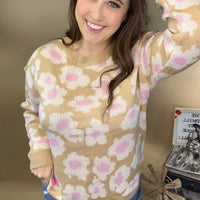 All The Love Flower Print Sweater