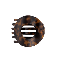 Tortoise | Large| Flat Circle Hair Clip
