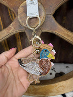 Duck Rhinestone Keychain
