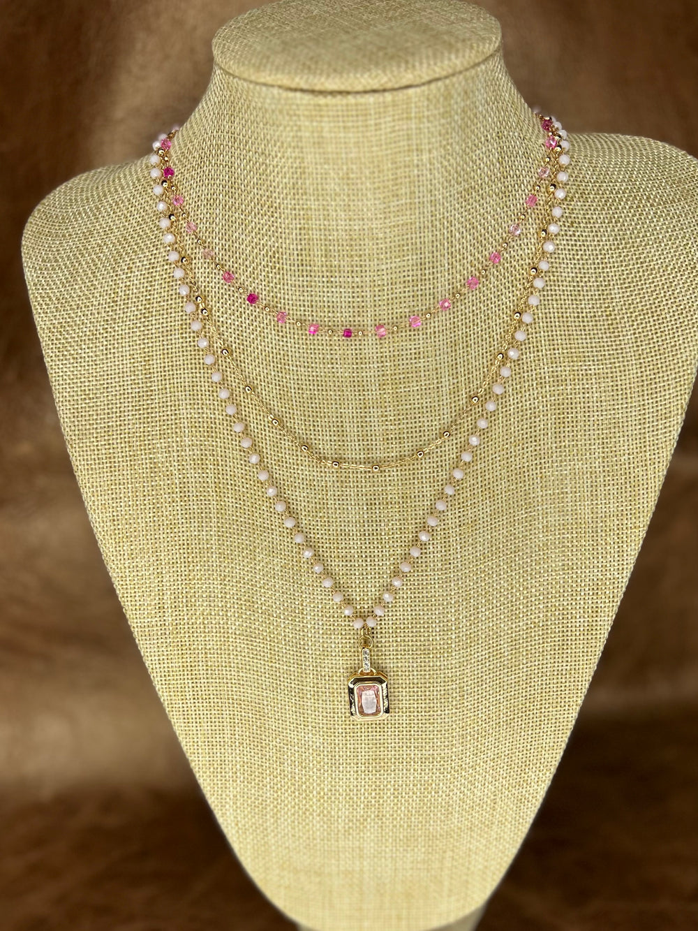 Blush Harmony Layered Necklace