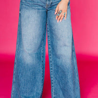 Make A Statement Mid Rise Super Wide Jeans
