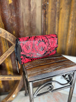 Tambrina Hand-Tooled Wallet in Red
