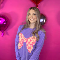 Heart Leopard Bow Graphic Tee