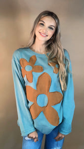 Sage Petal Pop Sweatshirt