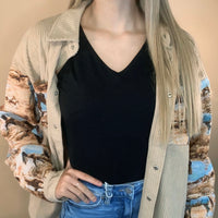 Rustic Rodeo Corduroy Shirt Jacket