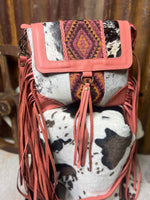 Tonga Ridge Canvas & Hairon Bag in Orange

