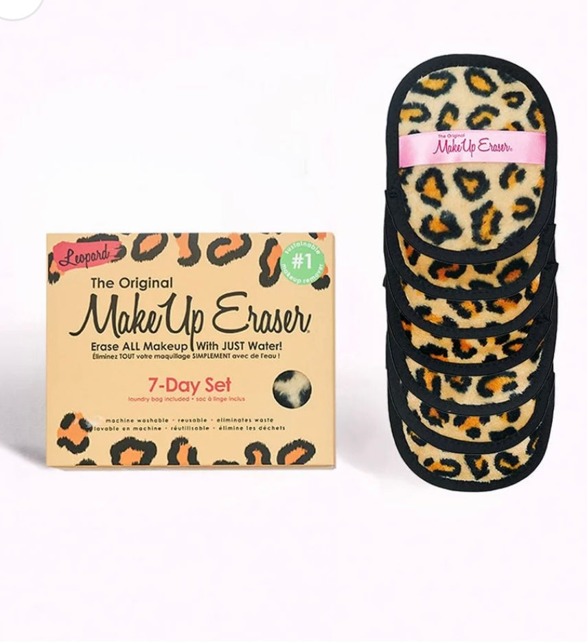 7 Day Leopard Makeup Eraser Set