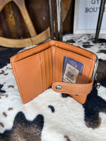 Leopard Kiss-Lock Wallet with Coin Pouch
