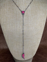Pink Power Lariat Necklace
