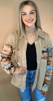 Rustic Rodeo Corduroy Shirt Jacket
