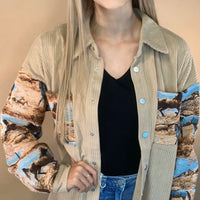 Rustic Rodeo Corduroy Shirt Jacket