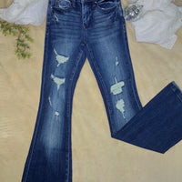 The Michelle Mid Rise Stretch Flare Jeans