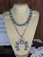 Turquoise Twilight Concho Layered Necklace
