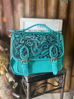 Sapphire Scroll Shoulder Bag
