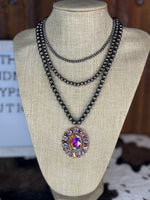 Midnight Prism Statement Necklace
