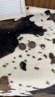 Copper Concho Stud Earrings
