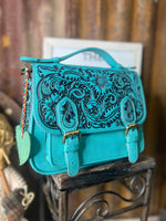 Sapphire Scroll Shoulder Bag
