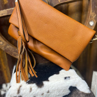 Austin Crossbody Clutch- Camel