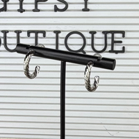 Coastal Twist Hoops – Silver
