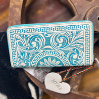 Sunset Valley Wallet In Frosted Turquoise