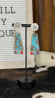 Painted Desert Turquoise Dangle Earrings
