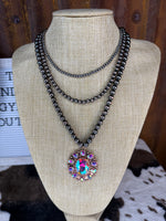 Midnight Prism Statement Necklace
