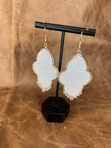 Frosted Bloom Dangle Earrings