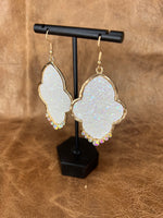 Frosted Bloom Dangle Earrings
