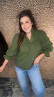 Wild Harvest Blouse - Olive
