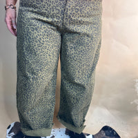 Cheetah Barrel Jeans