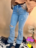 Ella Rae Button Down Flare Jeans
