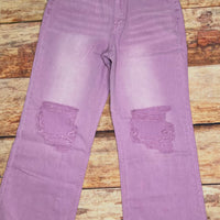Raw Edge Rebel Jeans - Violet