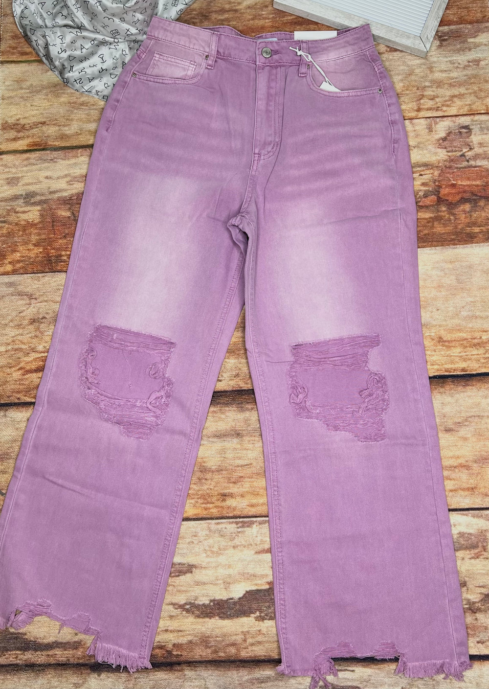 Raw Edge Rebel Jeans - Violet