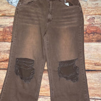 Raw Edge Rebel Jeans - Mahogany