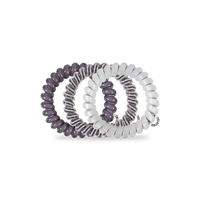 Spiral Hair Coils | Large | Silver Flames Hair Ties
